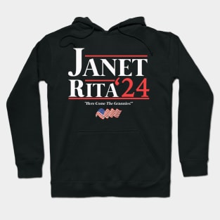 Janet and Rita 2024 Here Come the Grannies American Flag Hoodie